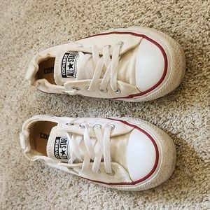 White Converse Shorline Slip-Ons